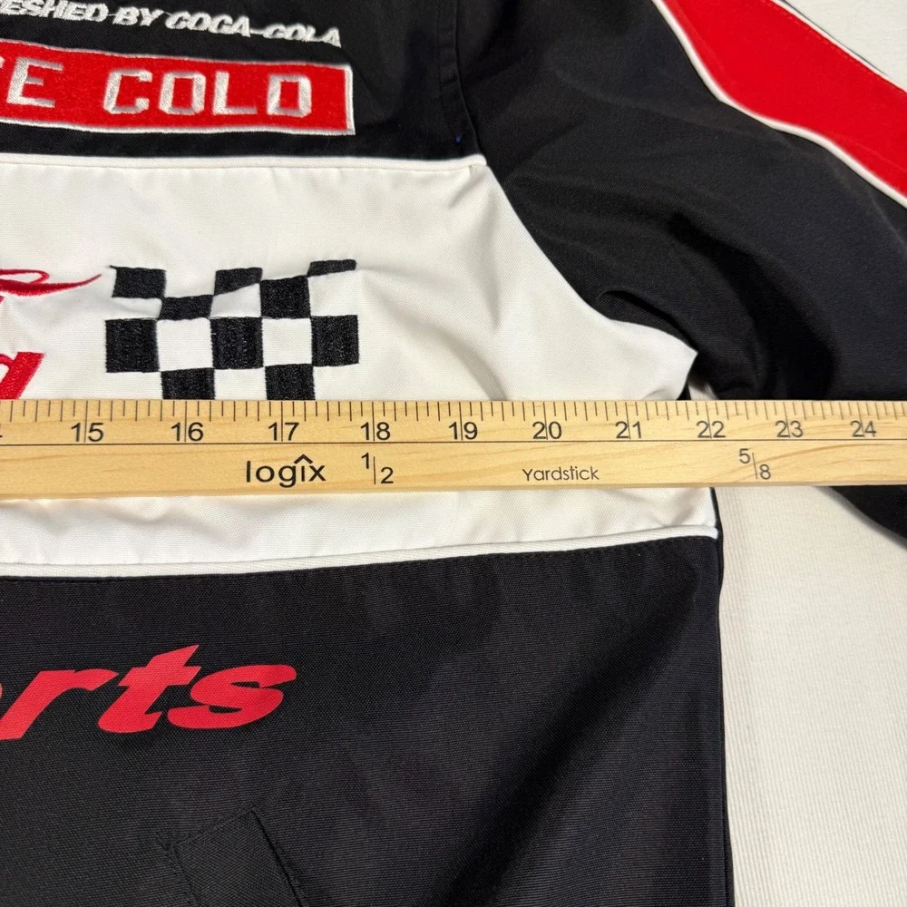 Coca-Cola XS Racing Jacket Y2K Motorsports NASCAR Checkered Logo‎ Racingcore